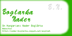 boglarka nader business card